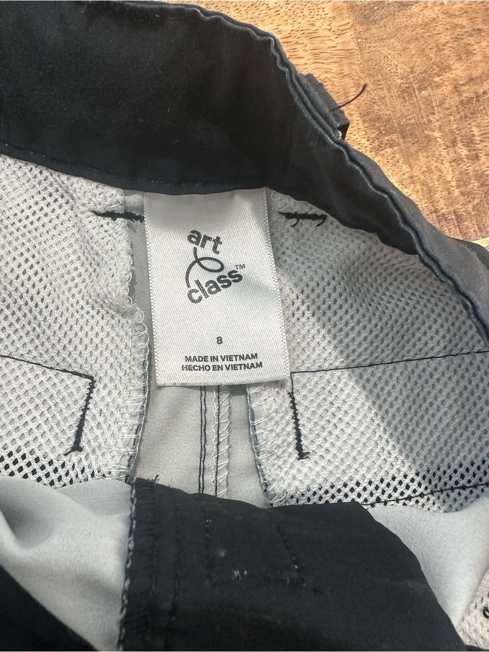 art class Black and Gray Striped Kids Swim Trunks